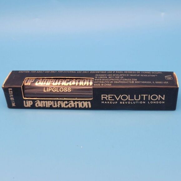 NIB Makeup Revolution Lip Amplification Lip Gloss Limitless (Black, Smokey Gray) - Picture 1 of 8